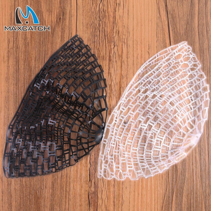 Fly Fishing Replacement Landing Net Black/Clear Rubber Fish