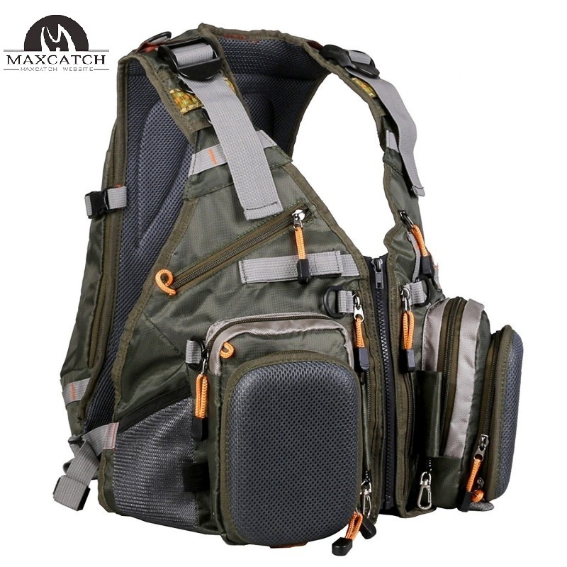 FCO Adjustable Nylon Fly Fishing Sling Pack Fishing Bag With Fly Patch