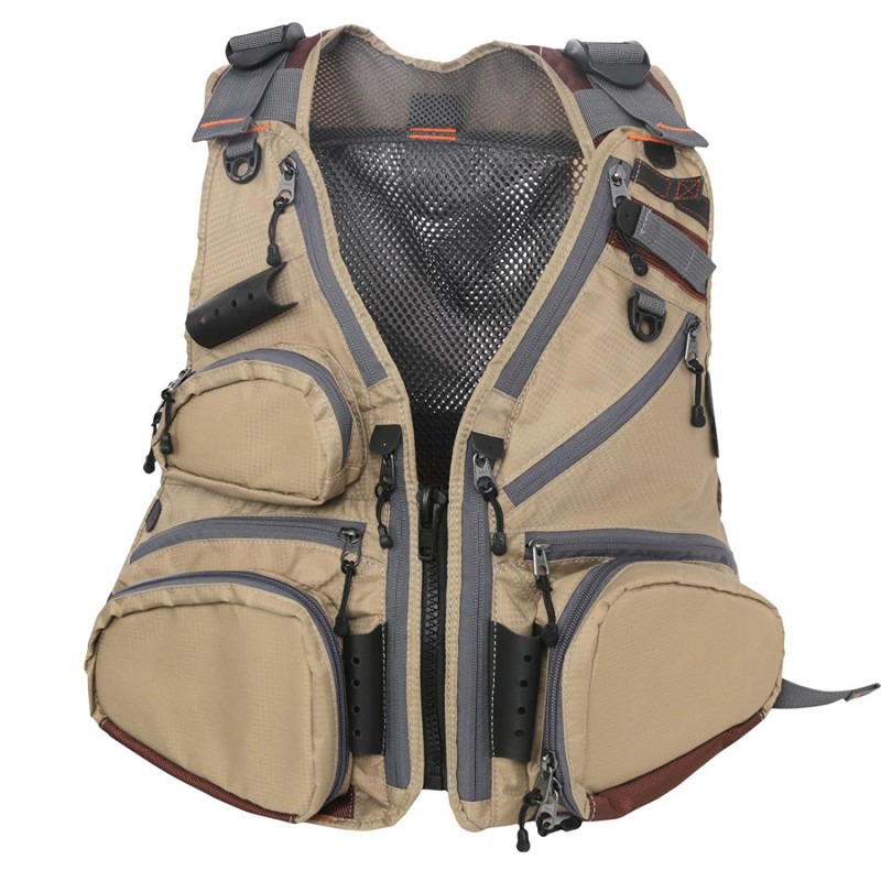 Maxcatch Fly Fishing Vest Mesh Vest With Magnetic Release Holder With Cord