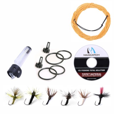 Braided Tenkara Fly Fishing Line 11FT/12FT/13FT with Wood Line Holder