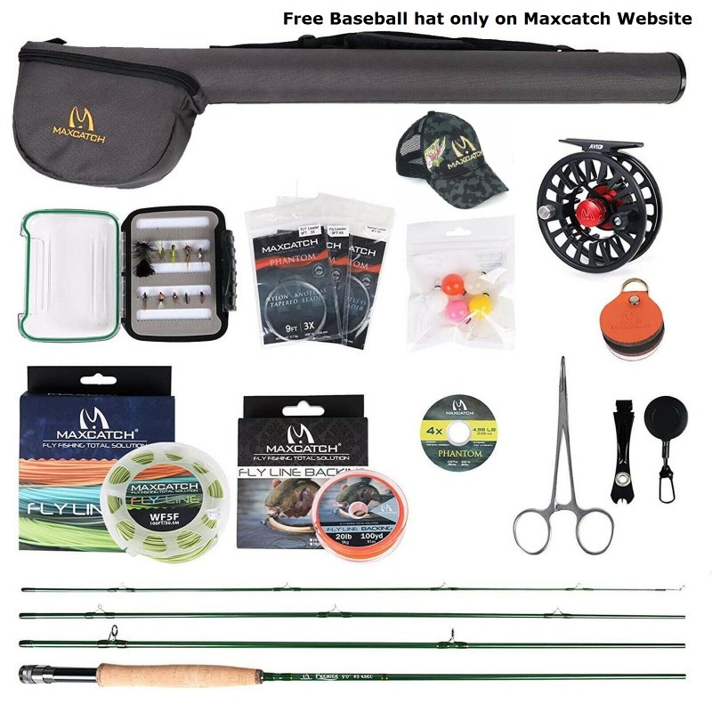 Maxcatch Premier Fly Fishing Rod Reel Combo Complete 9' Fishing Outfit