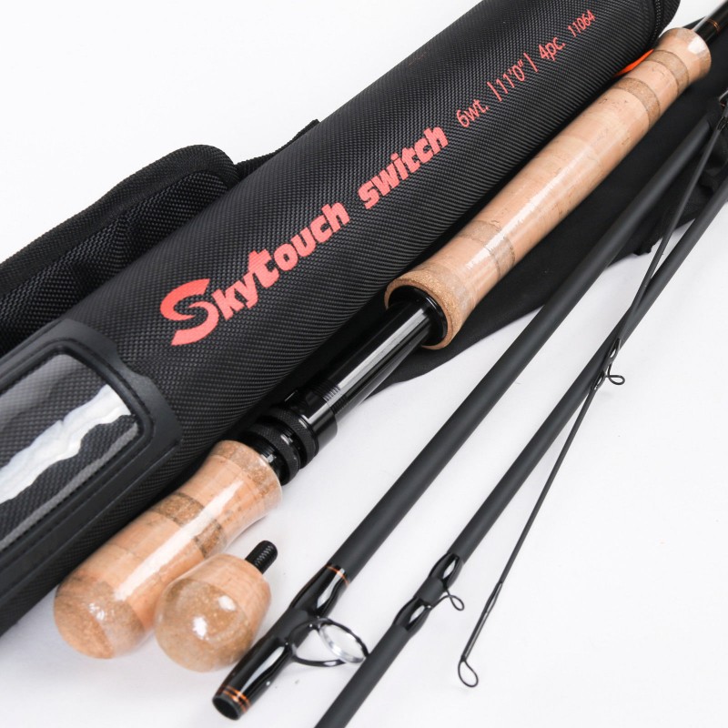 Two-handed Switch & Spey fly rods fast action Fly Fishing rod with  cordura tube