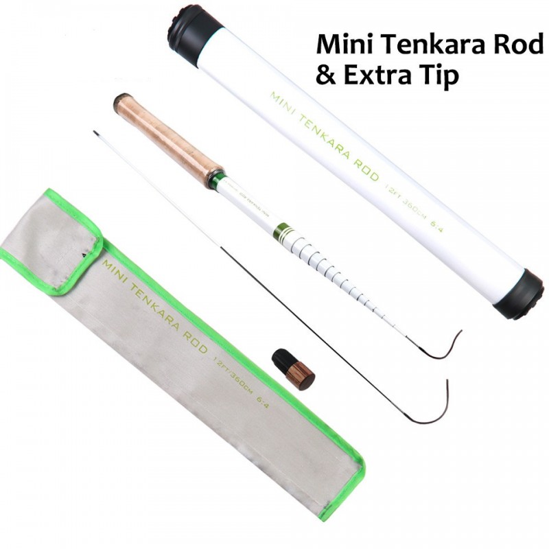 M MAXIMUMCATCH Maxcatch Mini Tenkara Fishing Rod and Rod Combo with Extra  Rod Tip Section