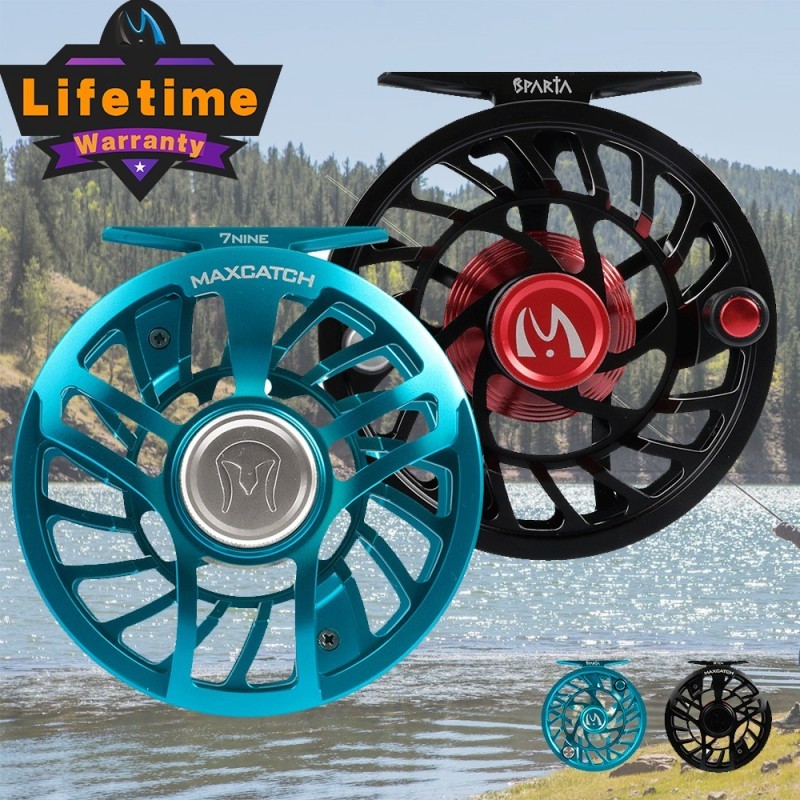 Maximumcatch SPARTA 100% Sealed Waterproof Fly Fishing Reel Saltwater 3-10WT  6061 T6 Aluminum Fly Reel and Spool