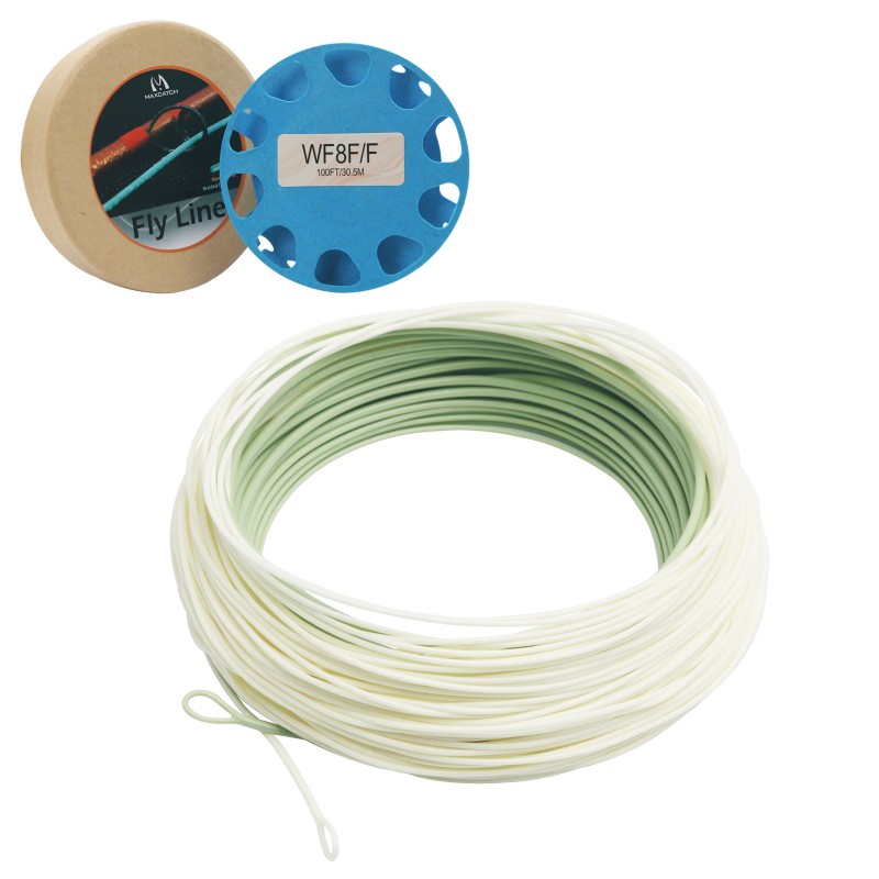 FLY LINE Weight Forward Floating 4WT Loops at each end, Bright Yellow 100'  LN517