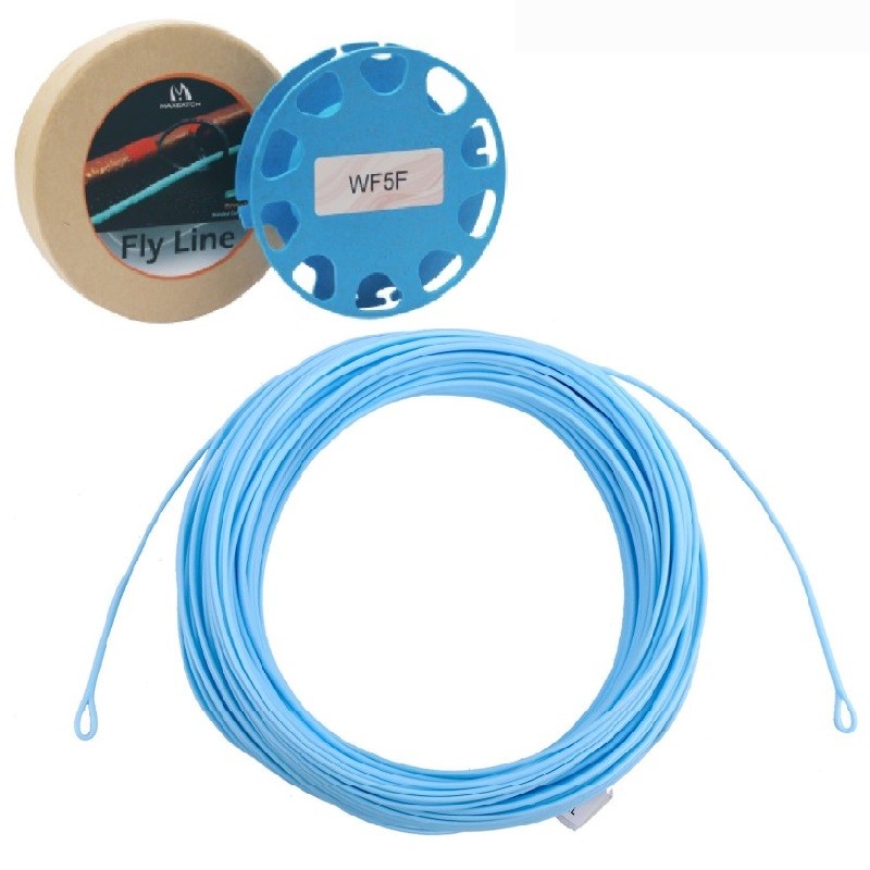 Saltwater Fly Line 90FT 8wt/9wt/10wt 2 welded Loops Floating Fly Fishing  Line Sandy Blue Color