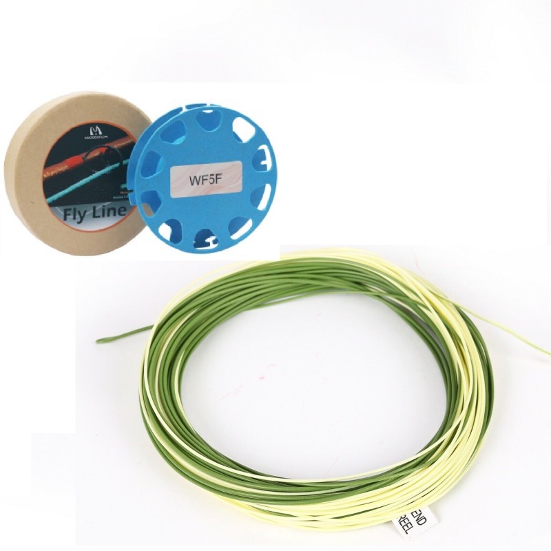 Maxcatch Fly Line Weight Forward Floating Fly Fishing Line with Loops  Size(1/2/3/4/5/6/7/8 Weight)(Line Combo-Moss Green,WF7F) : :  Sports & Outdoors